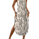 SOFIA™ – Tie Dye Floral Split Thigh Casual Dress