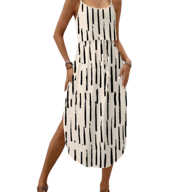 SOFIA™ – Tie Dye Floral Split Thigh Casual Dress