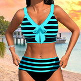 Laura | High-Waisted Striped Bikini