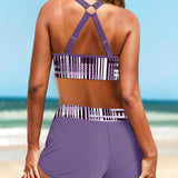Palmira - High-Waisted Striped Bikini