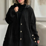Adriana | Casual Velvet Hooded Jacket for Autumn Season
