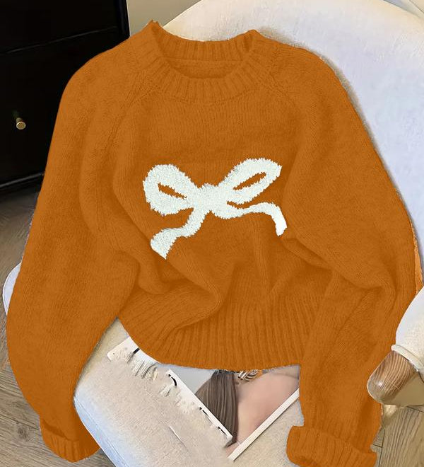 GRACIE™ - Elegant Bow Knit Sweater for Fall & Winter Fashion