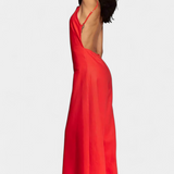 Belen Wide-Leg Halter Jumpsuit with Radiant Fall
