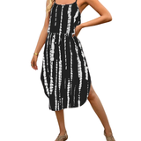 SOFIA™ – Tie Dye Floral Split Thigh Casual Dress