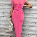 MATILDA™ - Casual Short Sleeve Dress with Knot Detail for Vacations