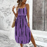 BLYTE™ - All-Over Print Tie-Front Cami Dress for Summer Vibes