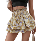 KIRRA™ – High Waist Floral Tie Front Wide Leg Shorts