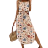 SOFIA™ – Tie Dye Floral Split Thigh Casual Dress
