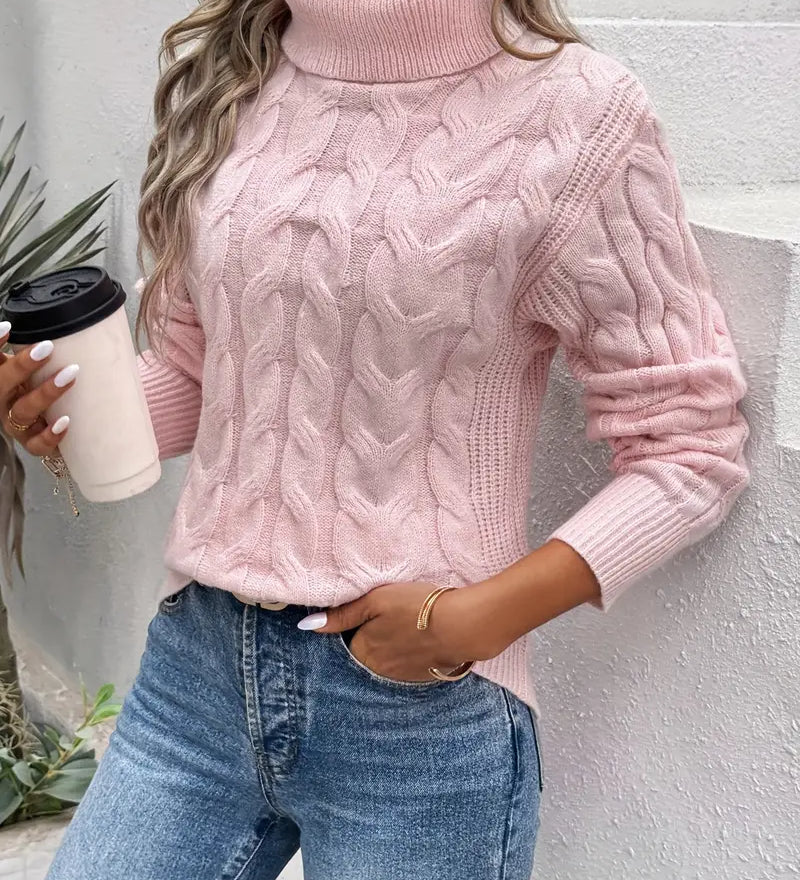 MAIKA™ - Cable Knit Turtleneck Sweater