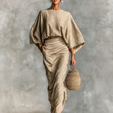 Cotton Linen Set Skirt