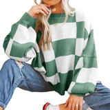 WREN™ – Cozy Plaid Drop-Shoulder Sweater