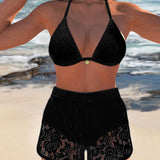 Marta | Elegant Unicolour Lace Bikini Set
