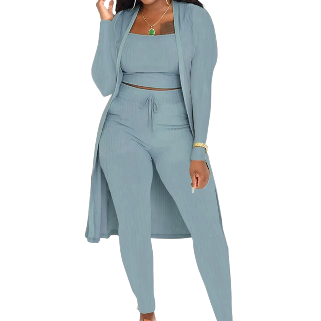LINDEN™ – Cozy Knit Open Front Co-ord Set