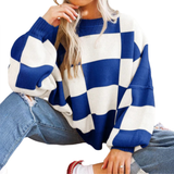 WREN™ – Cozy Plaid Drop-Shoulder Sweater
