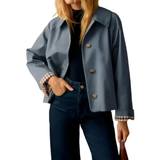WREN™ – Vintage-Inspired Cropped Trench Coat