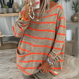 QWARA™ - Casual Drop Shoulder Long Sleeve Sweater