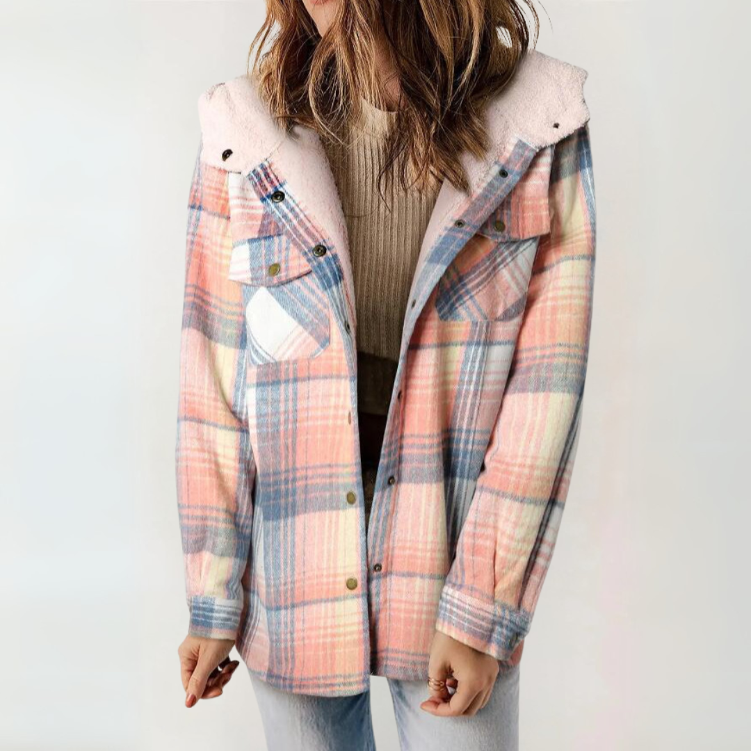 PERESA™ - Casual Long Sleeve Button Front Hooded Coat