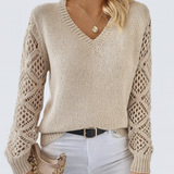 Martha - Suéter V-Cuello Couture