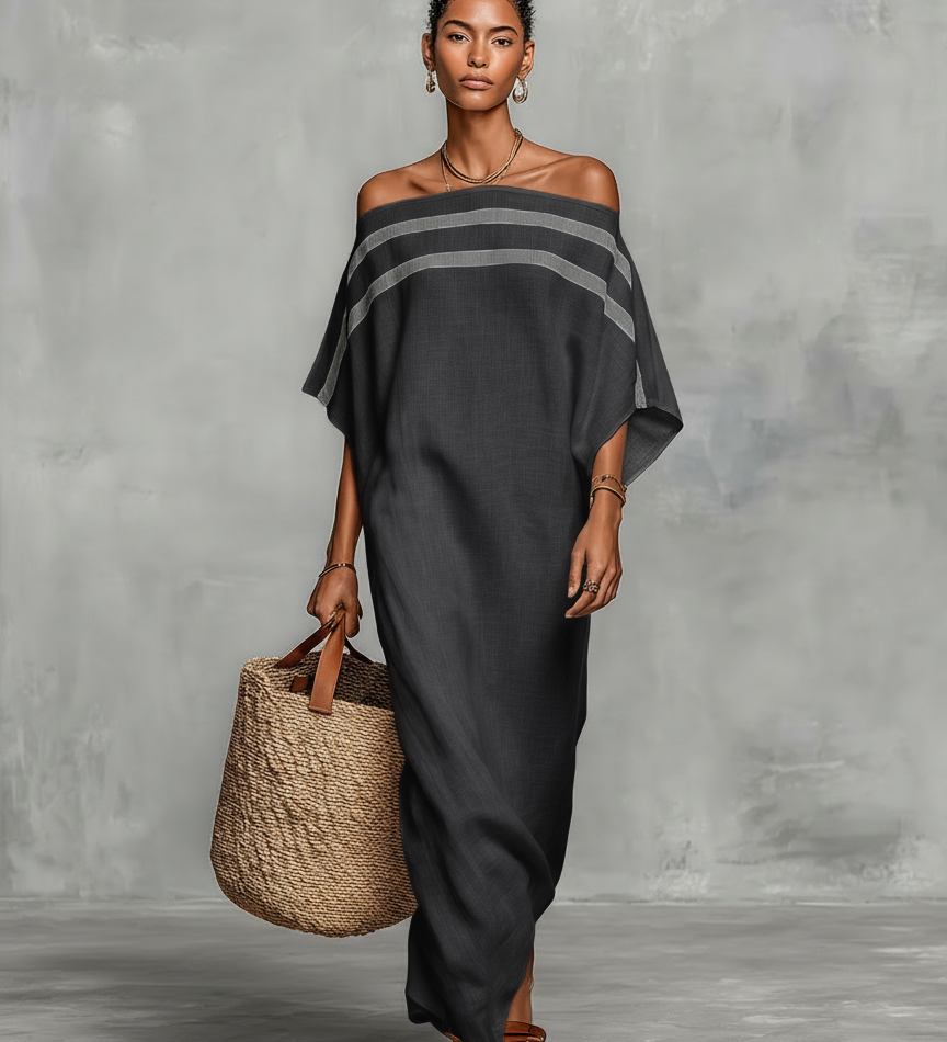 Minimalist Linen Maxi Dress