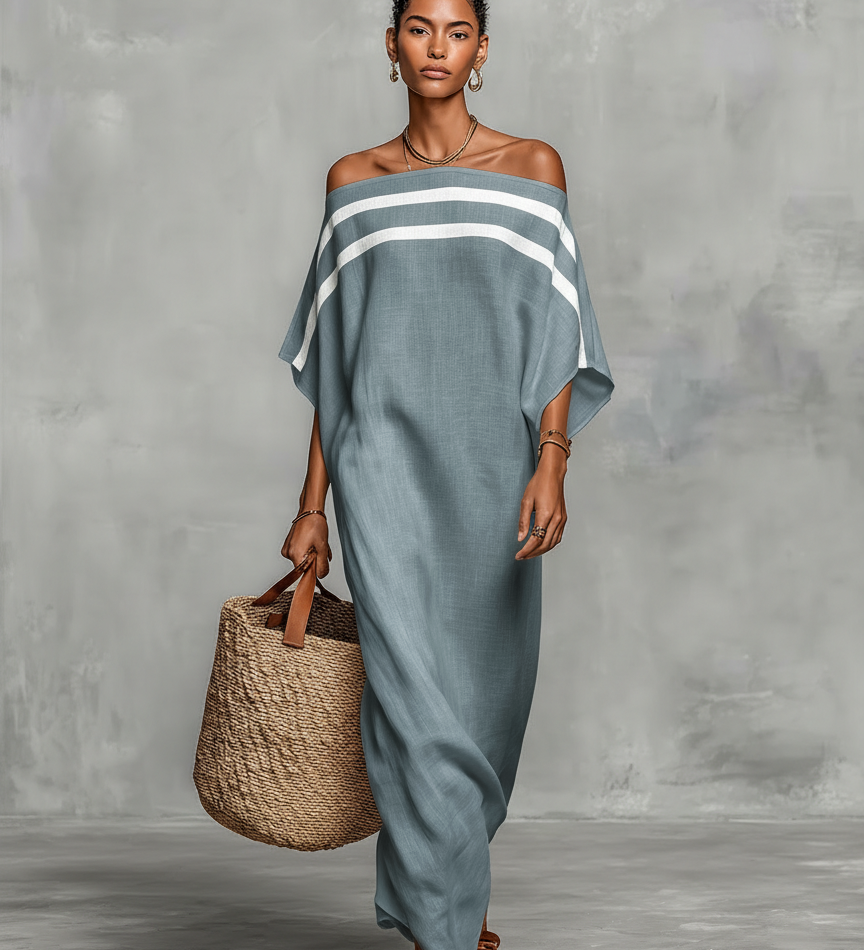 Minimalist Linen Maxi Dress
