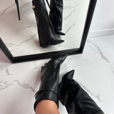 SERENA™ - Black Leather Boots