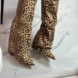 FELINA™ - Leopard Leather Boots
