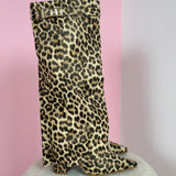 FELINA™ - Leopard Leather Boots
