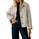 WREN™ – Vintage-Inspired Cropped Trench Coat