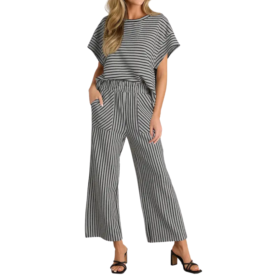 JOSLYN™ – Striped Relaxed Lounge Two-Piece Set