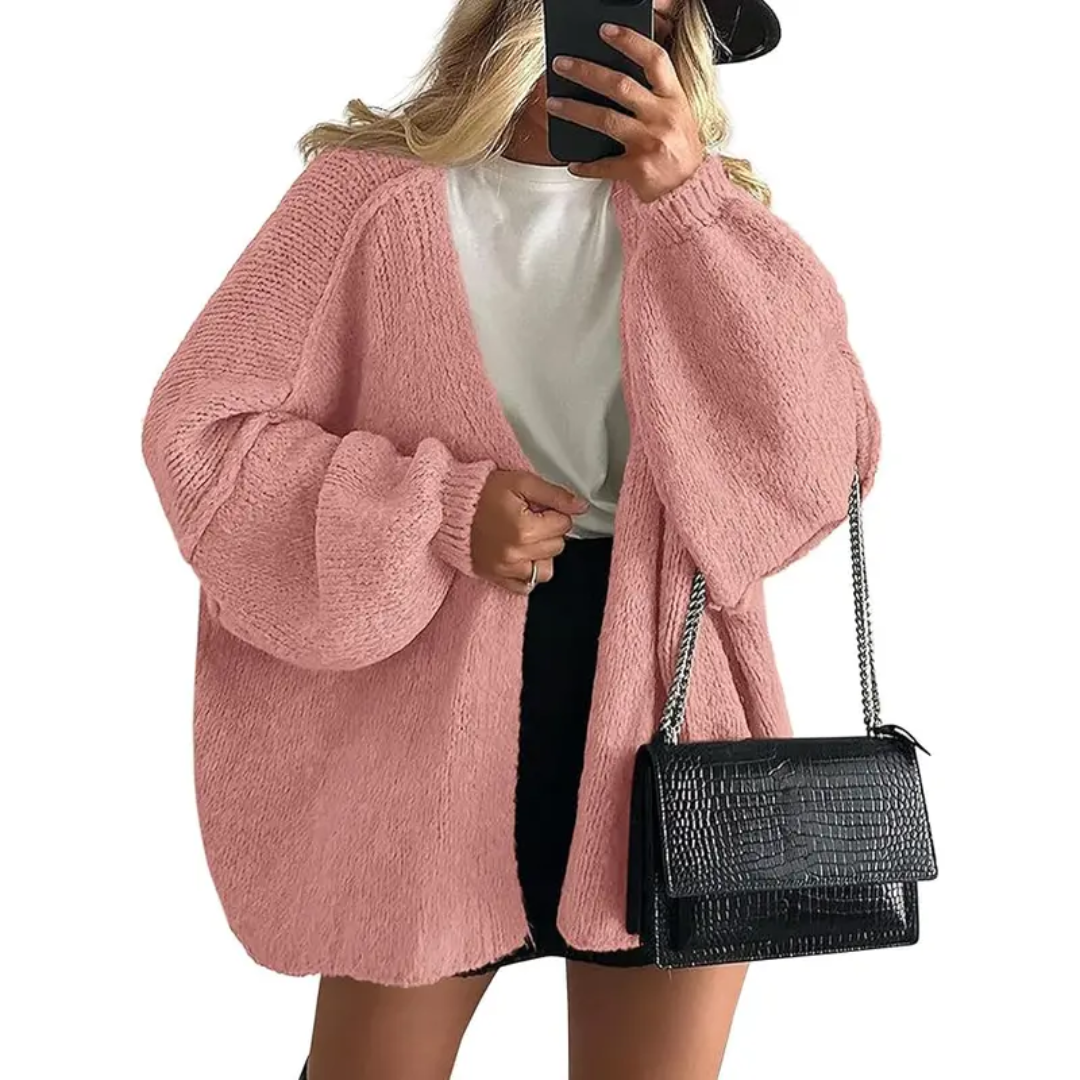 WINONA™ – Cozy Oversized Lantern Sleeve Cardigan