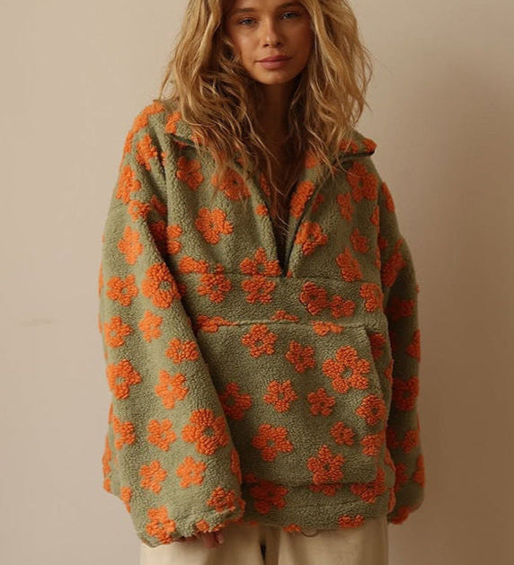 Lucia - Warm Jersey with Flowers