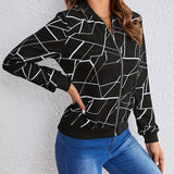 MILA™ |  Artistic Pattern Zip-Up Jacket