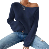 HALCIE™ – Off-Shoulder Relaxed Knit Sweater
