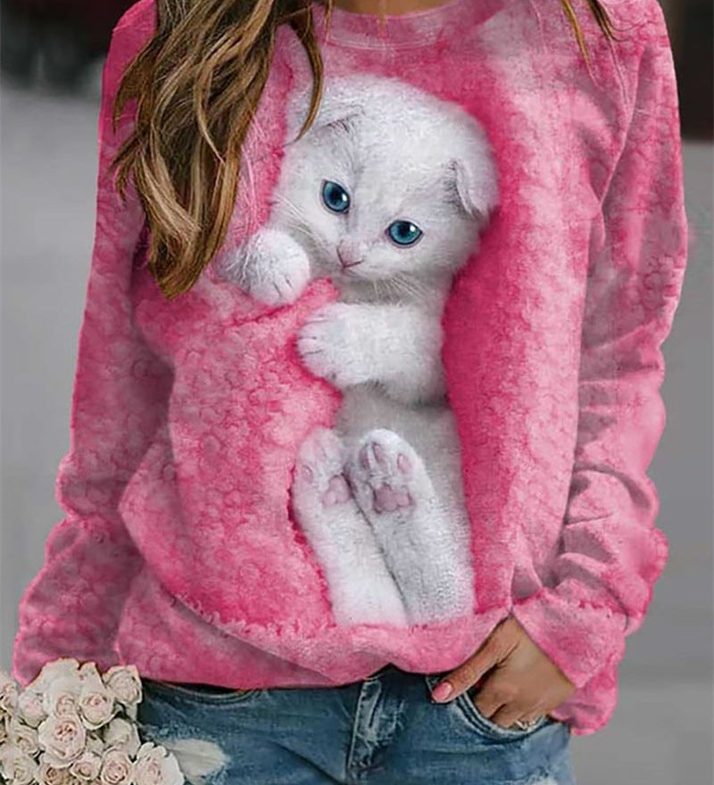 Neko™ - Cozy Cat Print Sweatshirt