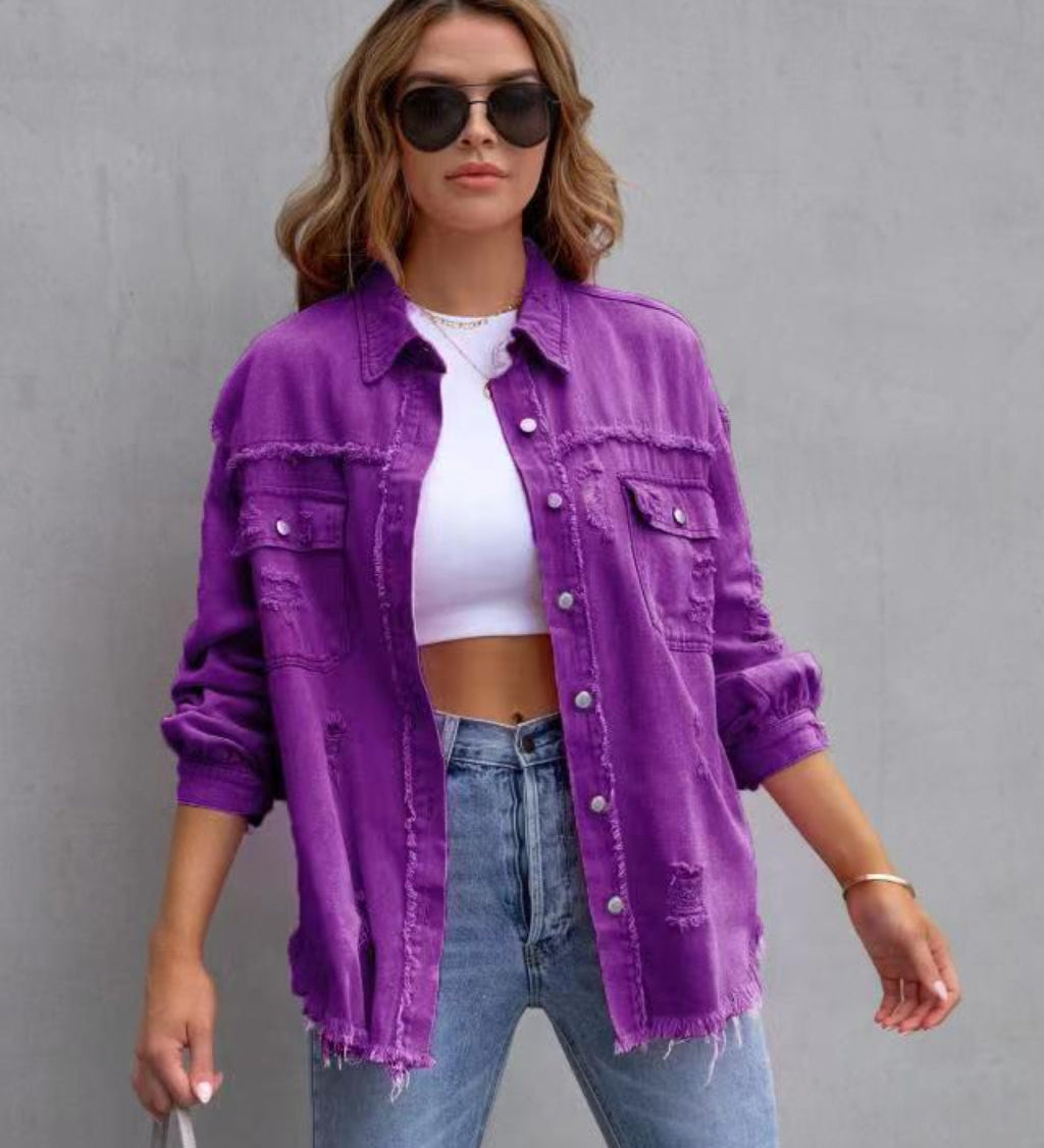 EUGENIA™ – Relaxed Drop Shoulder Collared Jacket