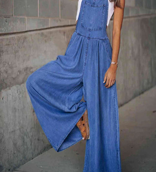 URA™ - Vintage Wide Leg Fashion Jumpsuit