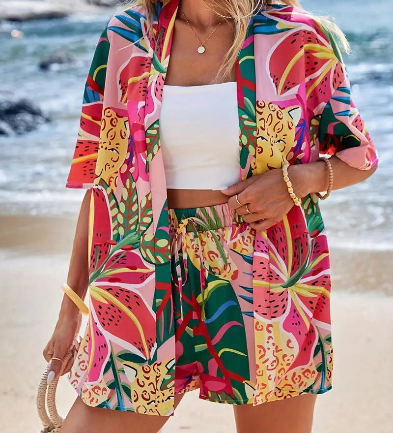 FANNIE™ – Simple Summer Floral Top and Shorts Set