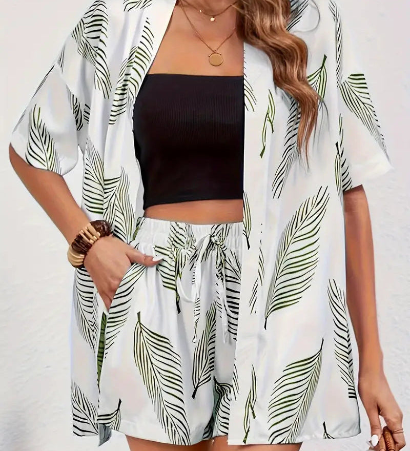 FANNIE™ – Simple Summer Floral Top and Shorts Set