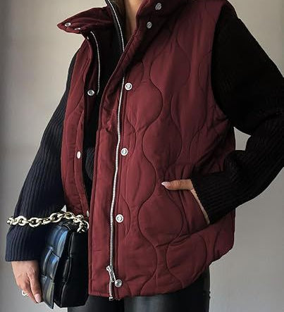 DARCY™ - Chic Lightweight Button-Up Puffer Vest