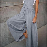 URA™ - Vintage Wide Leg Fashion Jumpsuit