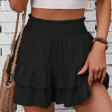 GAIL™ - Casual Ruffle Tiered Boho Shorts