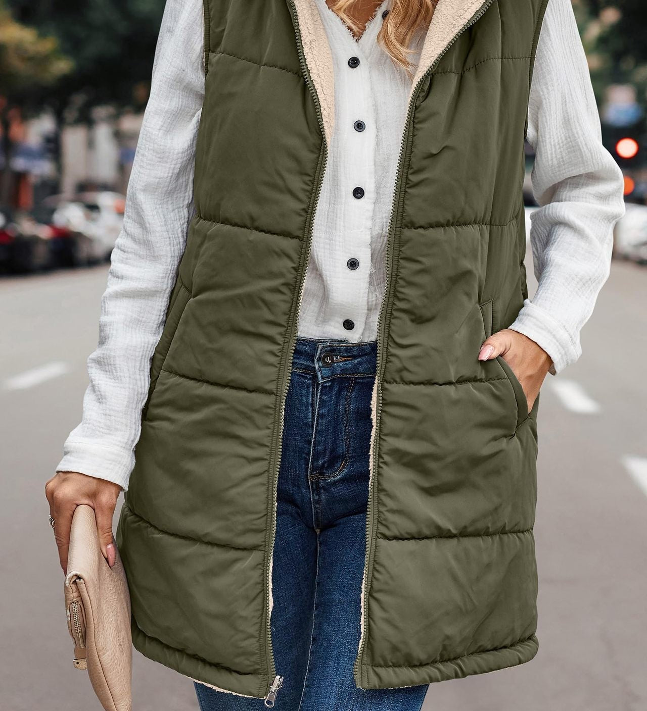 MISHELLE™ - Reversible Warm Hooded Vest