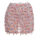 MARIA™ – Chic Fringe Detail High-Waist Mini Skirt