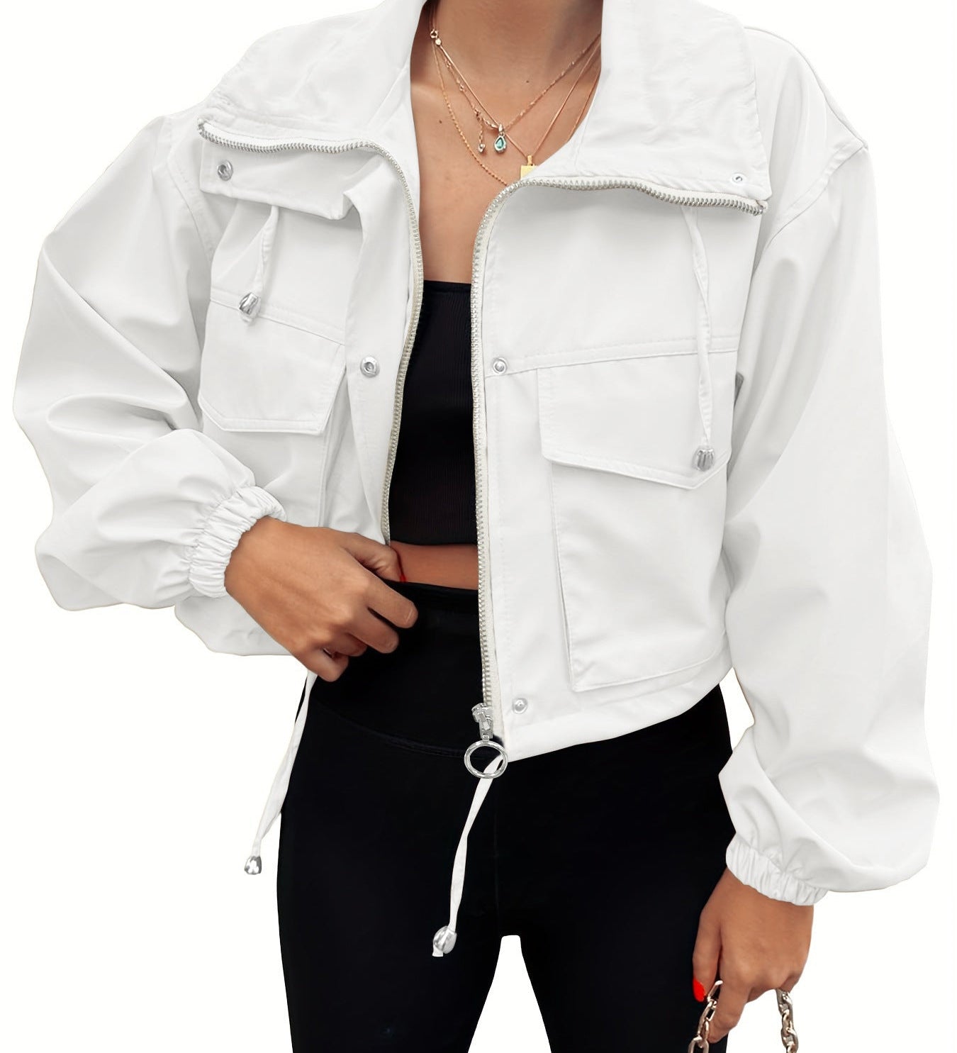 AGAPITA™ – Lightweight Zip-Up Cropped Jacket