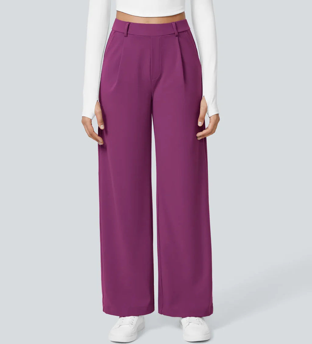 CHARMIE™ - Casual High Waist Straight Leg Pants