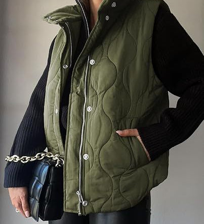 DARCY™ - Chic Lightweight Button-Up Puffer Vest