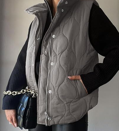 DARCY™ - Chic Lightweight Button-Up Puffer Vest