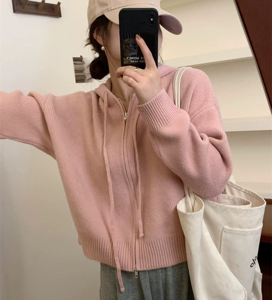 ARLENE™ – Cozy Long Sleeve Hooded Cardigan