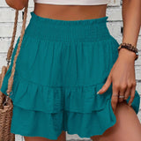 GAIL™ - Casual Ruffle Tiered Boho Shorts