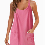 MARIMAR™ - Spaghetti Strap Athletic Dress with 4-Way Stretch and Built-in Shorts